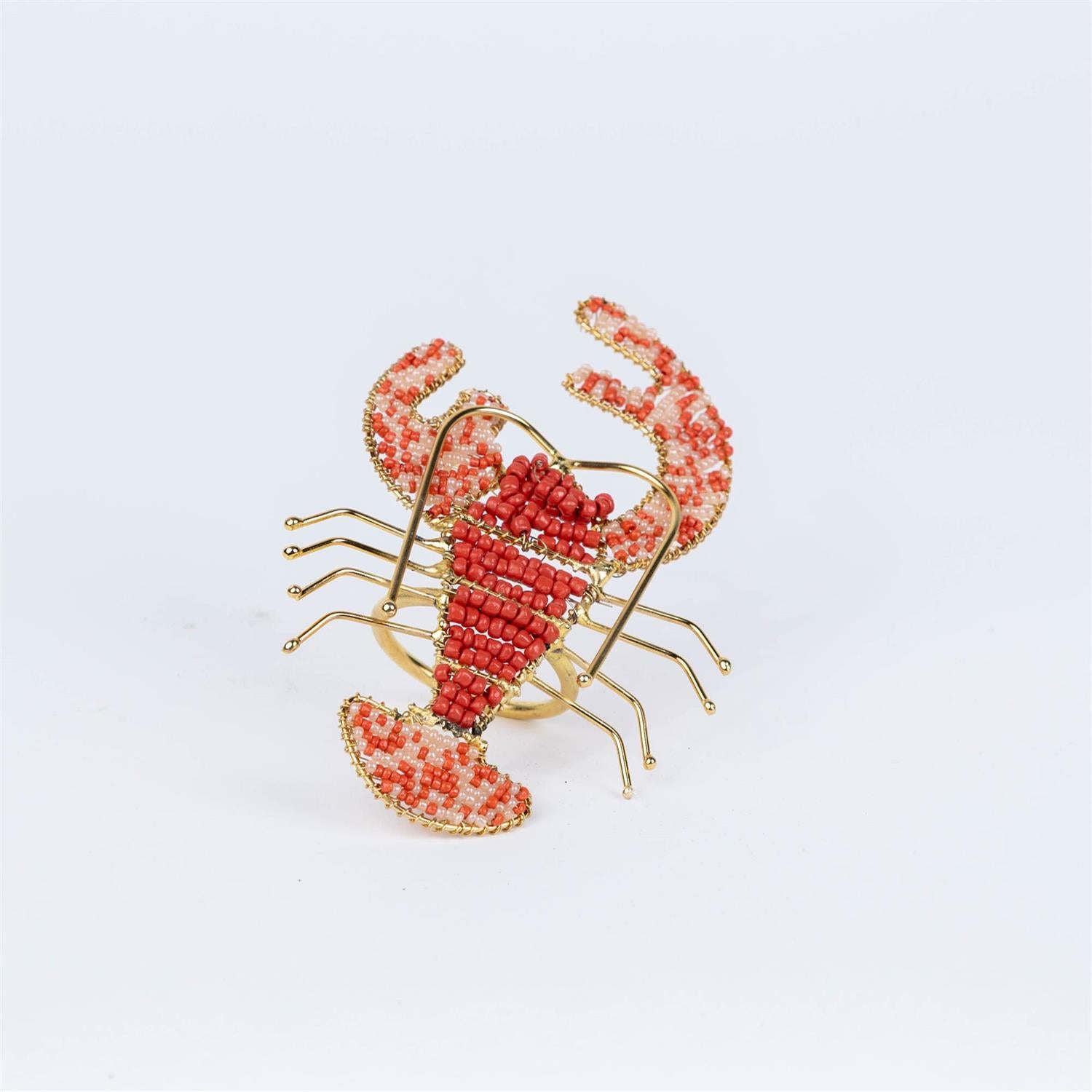 Napkin Ring - Beaded Lobster - Pack of 4