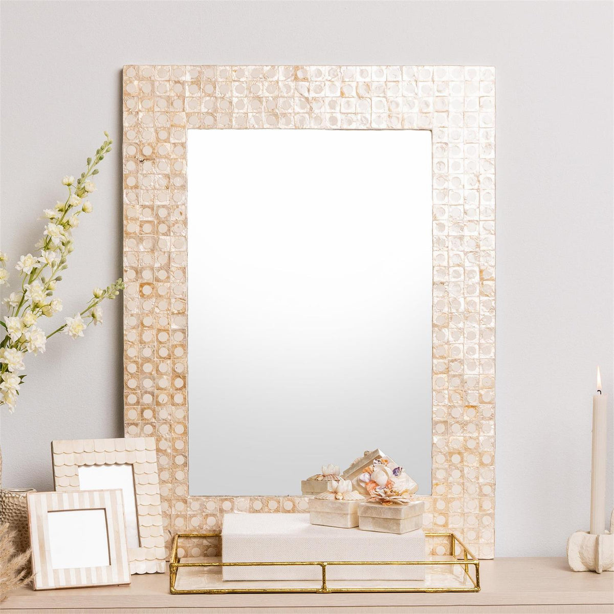 Mirror - Natural Shell Mosaic