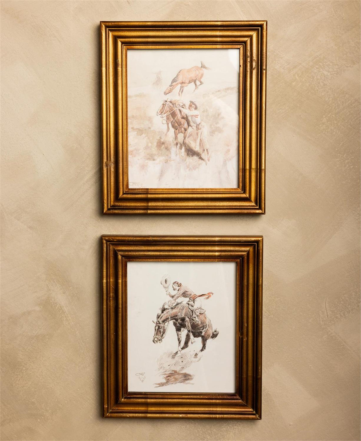 Framed Prints - Vintage Cowgirl Rodeo