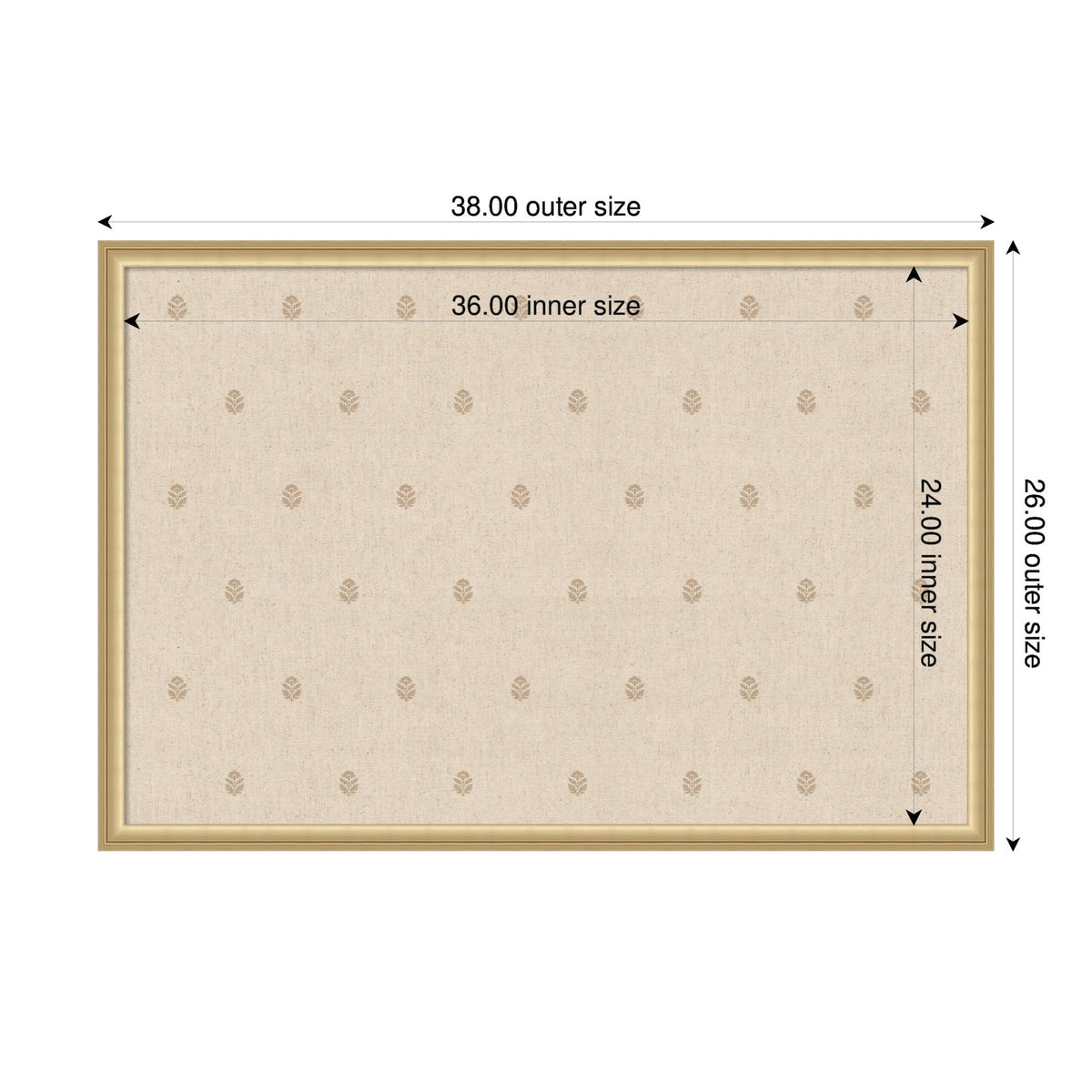 Pinboard Beige Botanical Block Print