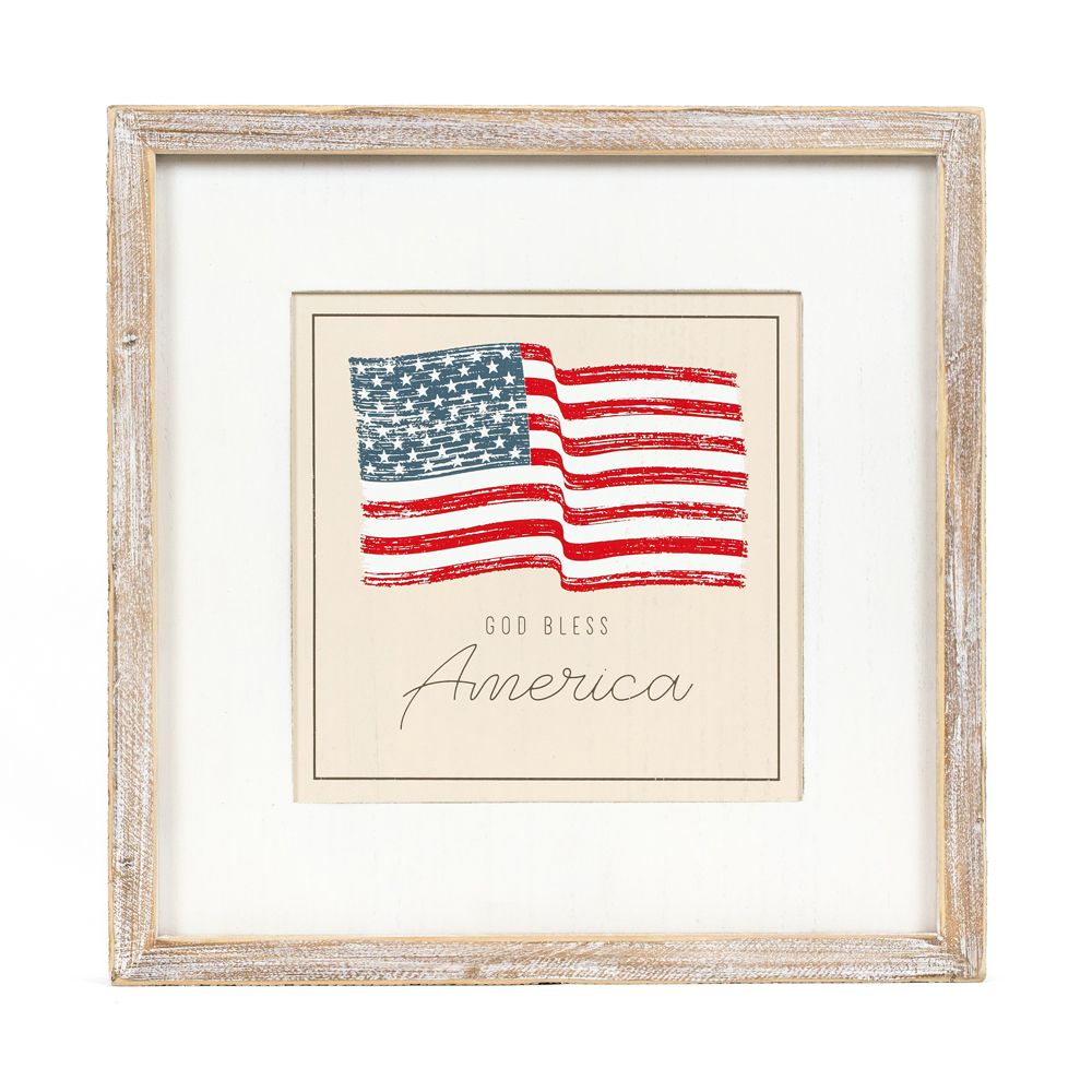 Reversible America and Sweet Summertime Wood Frame
