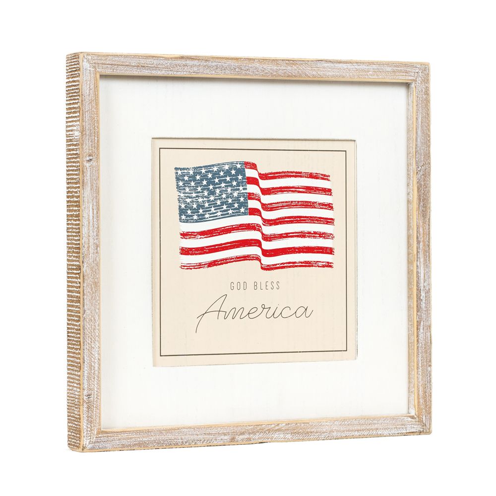 Reversible America and Sweet Summertime Wood Frame