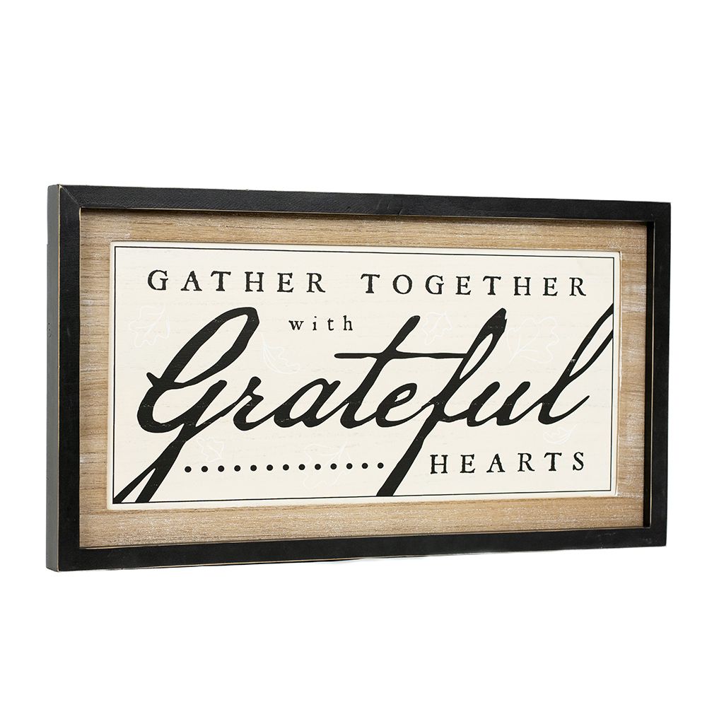 reversible wood frame sign (REALLY/GATHER)