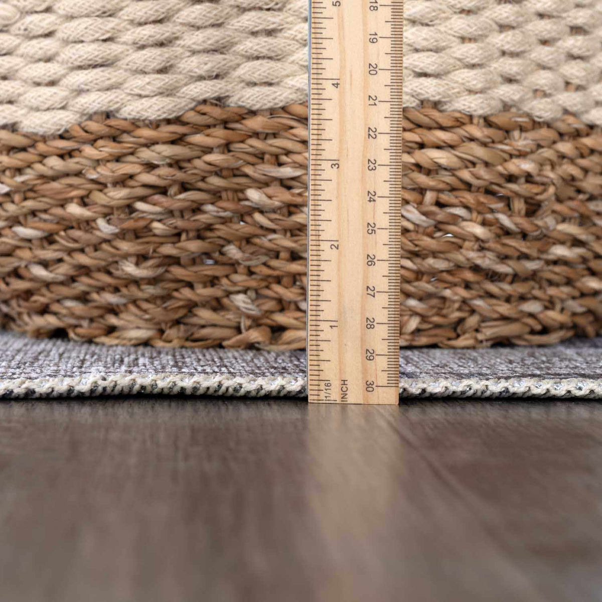 Barny Gray Flat Pile Washable Rug
