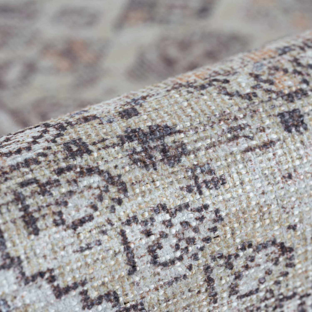 Barny Tan Flat Pile Washable Rug