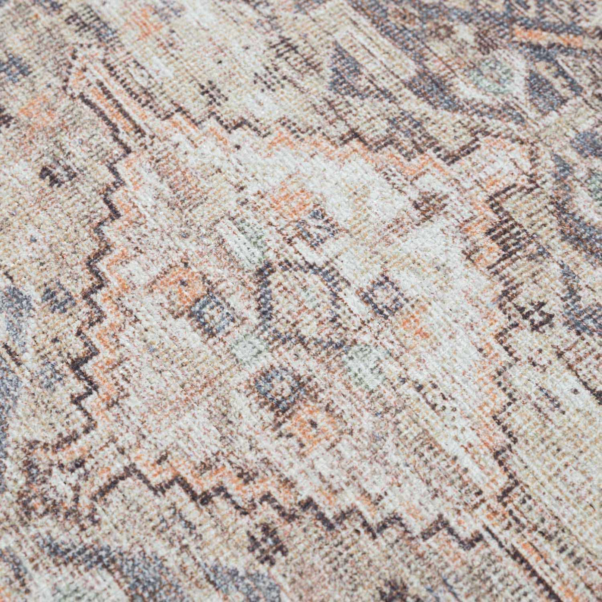 Barny Tan Flat Pile Washable Rug
