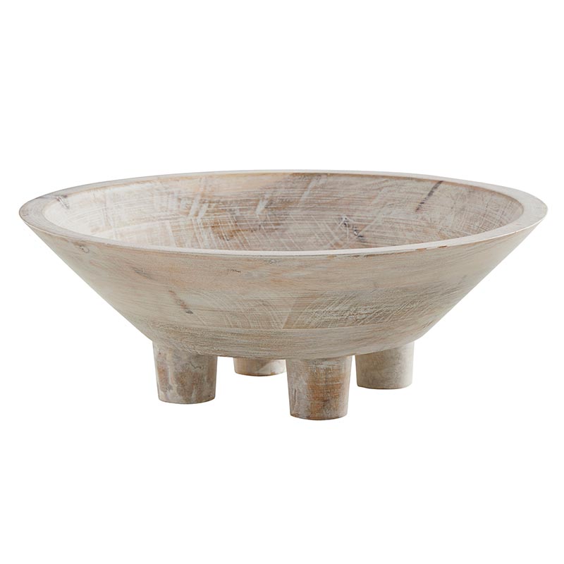 Footed Wooden Bowl - Small