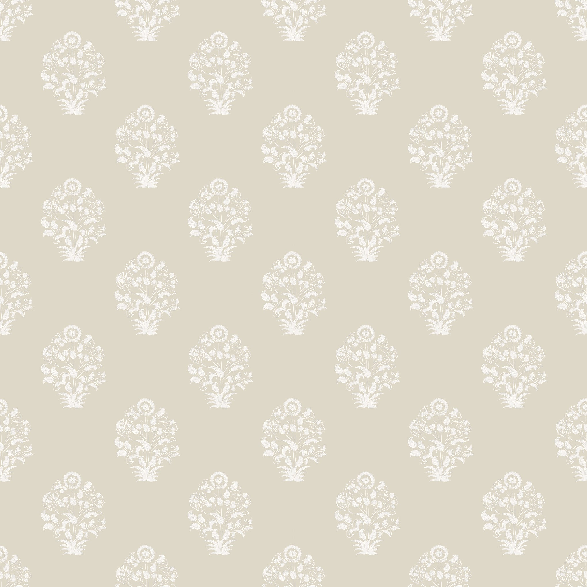 Afton Block Print in Cream