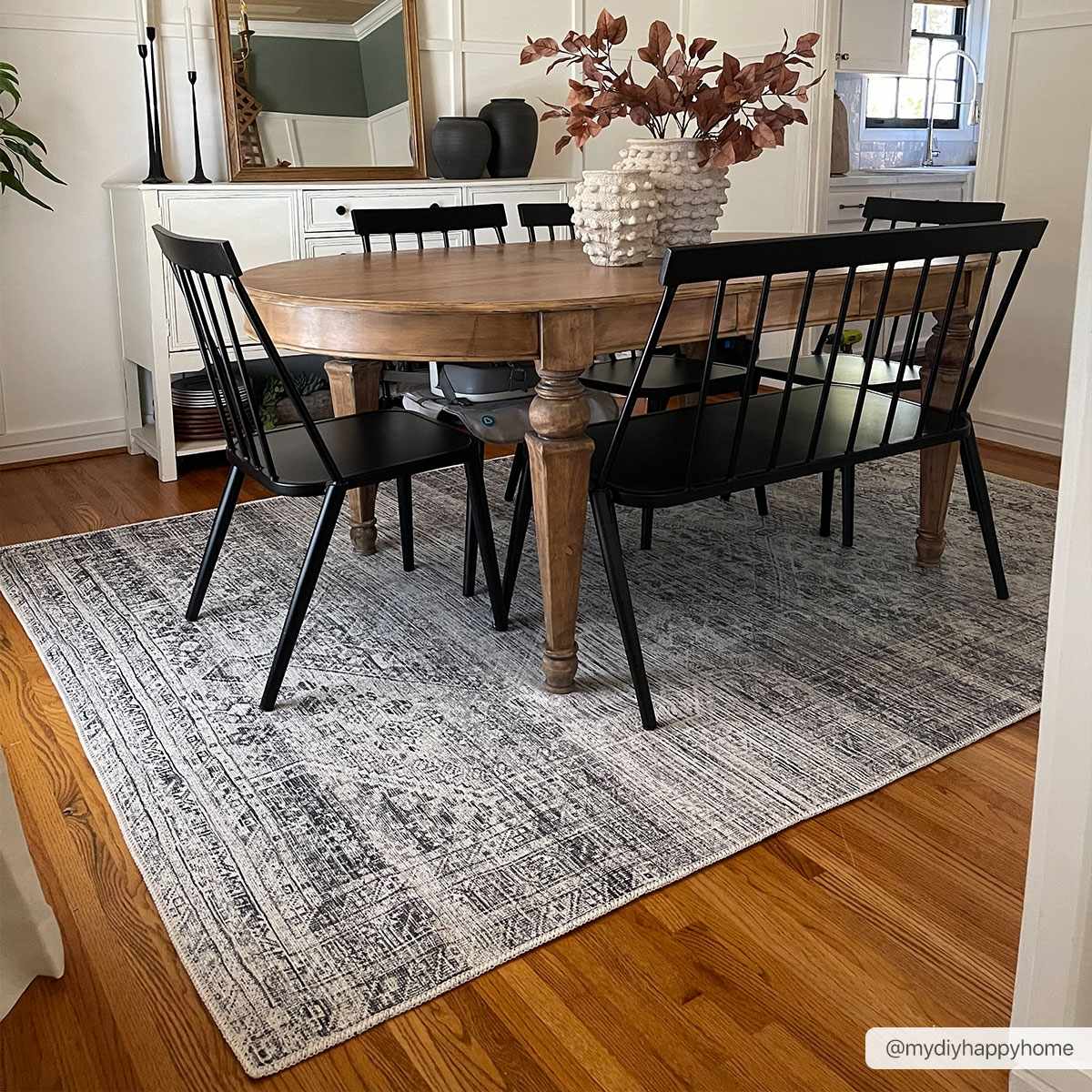 Barny Gray Blue Washable Rug