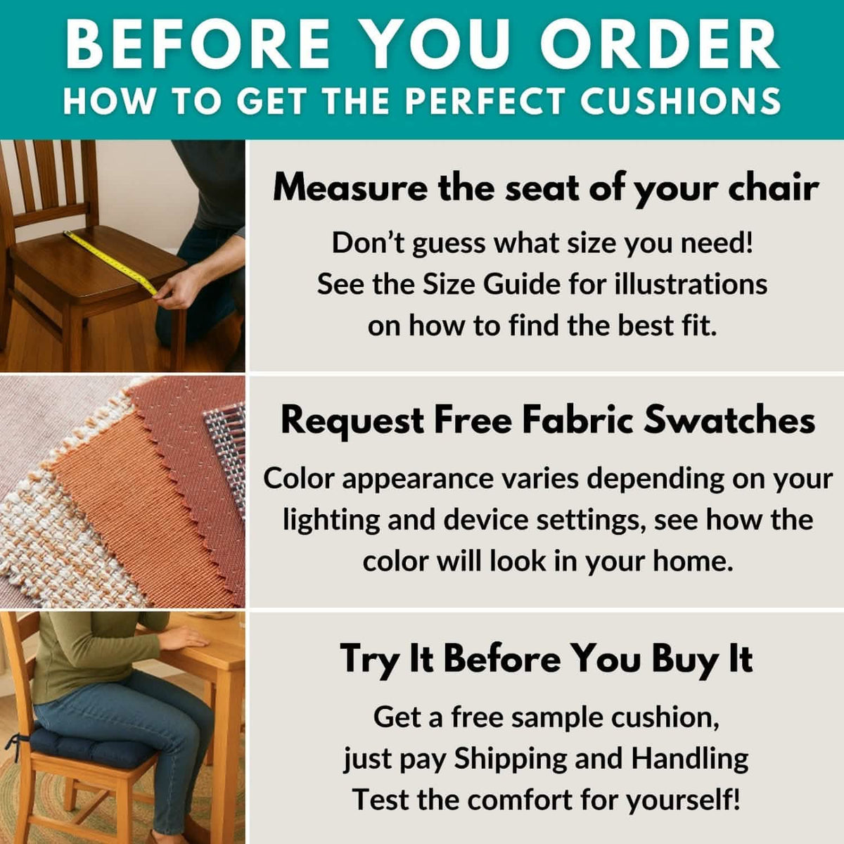 Ticking Stripe Navy Blue Dining Chair Pads - Made in USA - 100% Cotton - Machine Washable