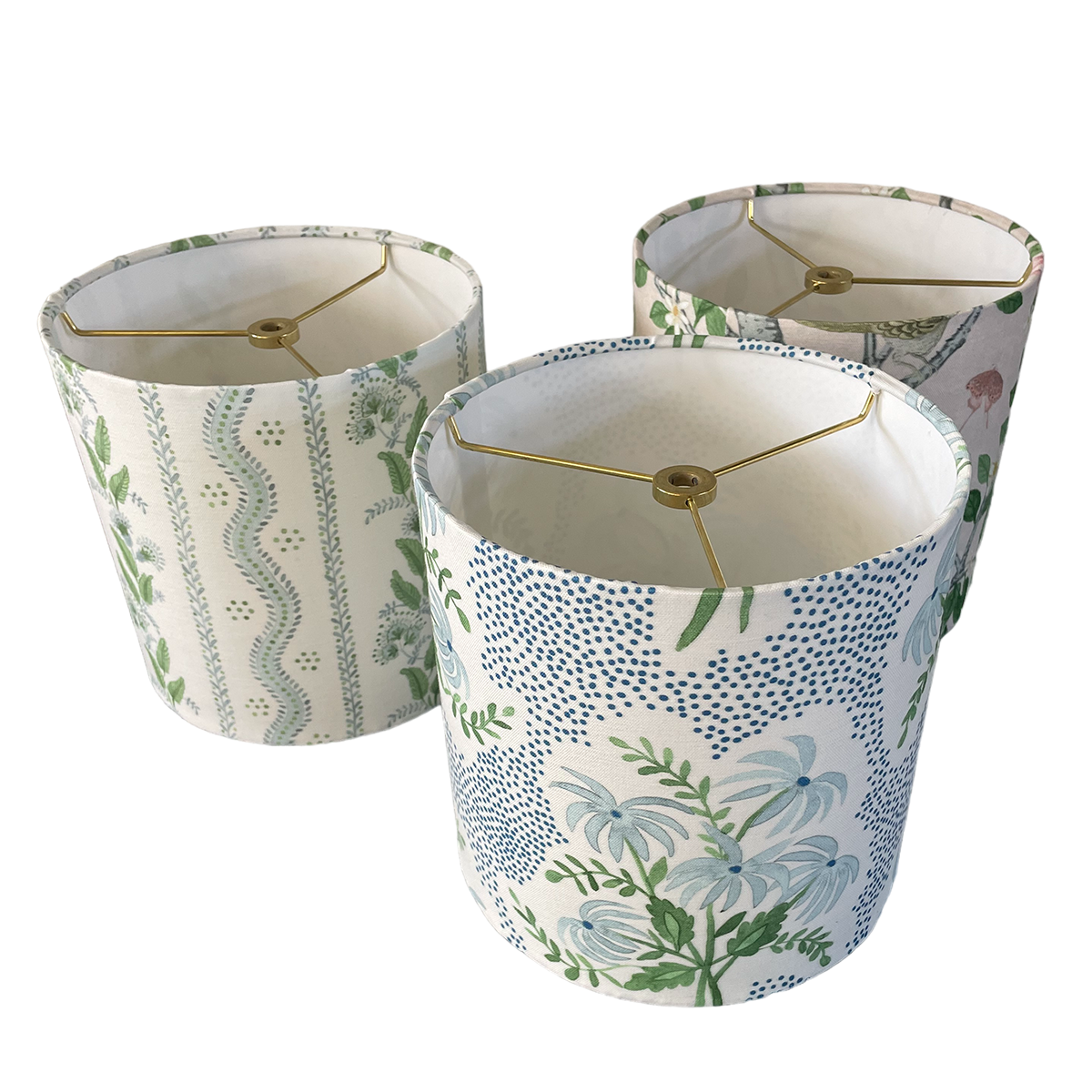 Blue Floral Lampshade in Pearl&