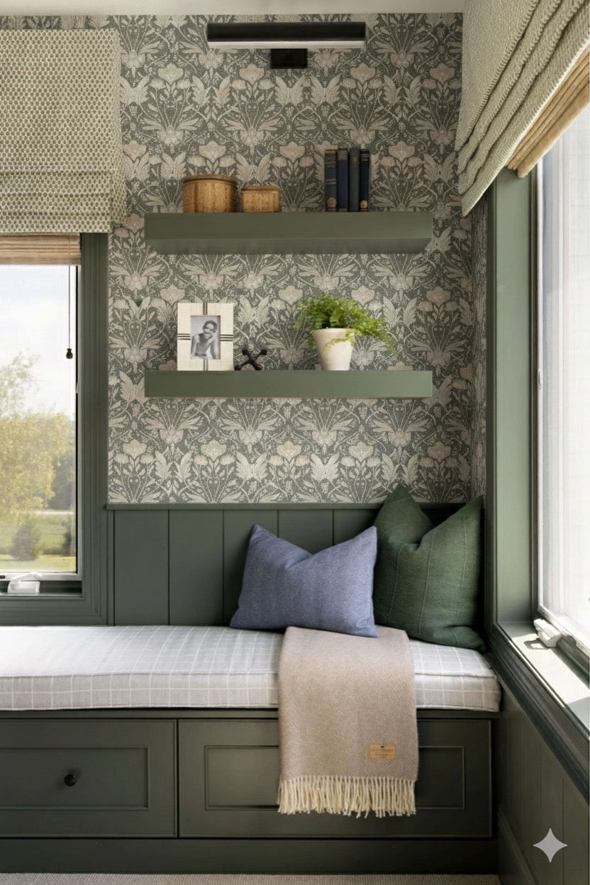 Morris Wallpaper by Aynsley Ovard x Bloomery Decor