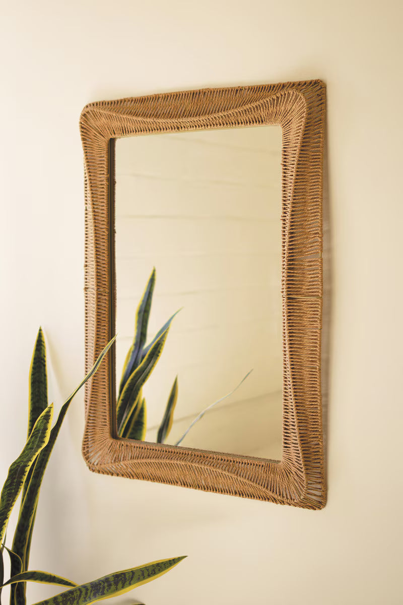 Paper Rope Framed Mirror