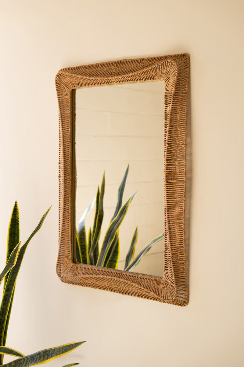 Paper Rope Framed Mirror