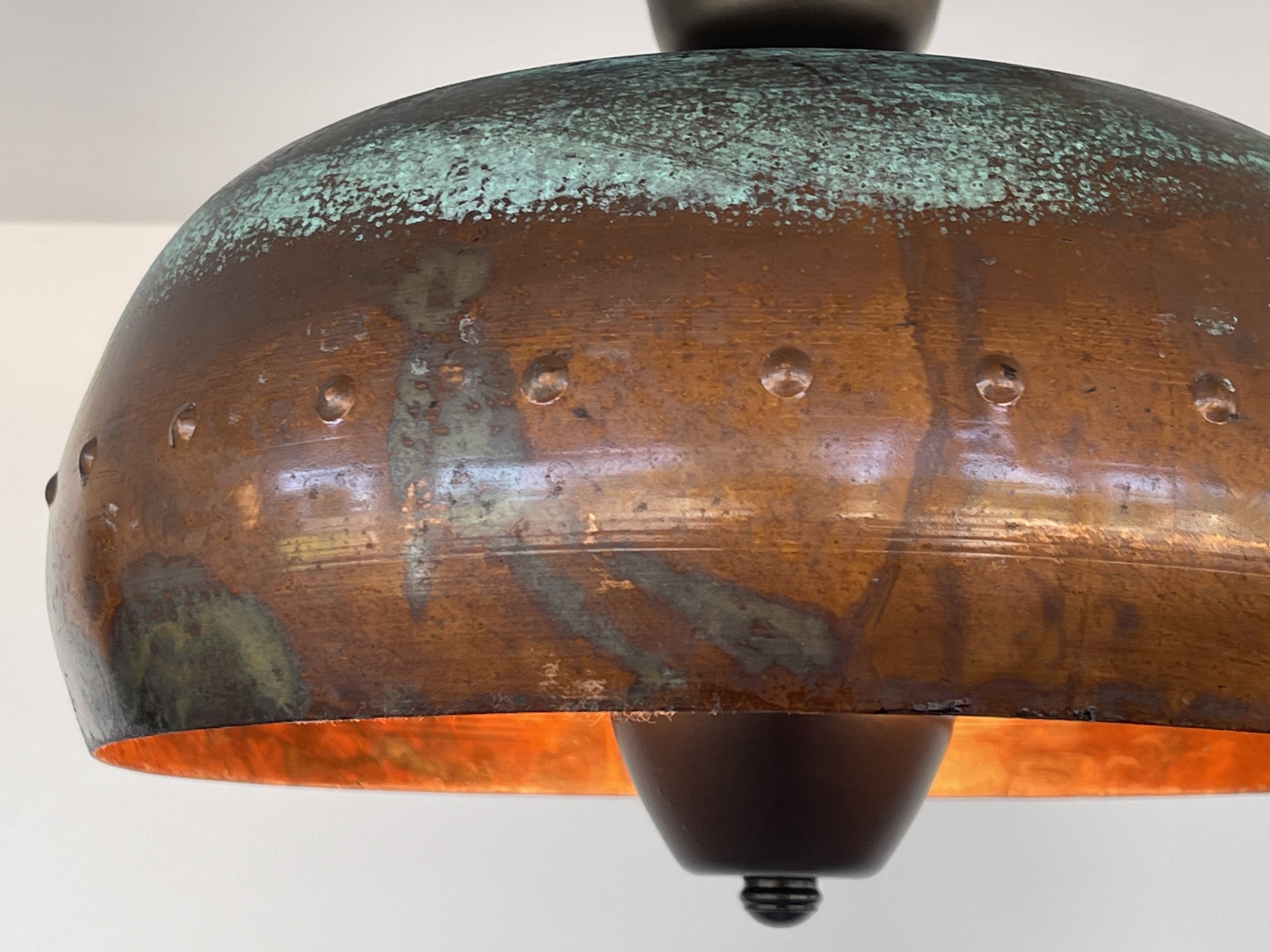 Copper Farmhouse Ceiling Light | 10" Wide