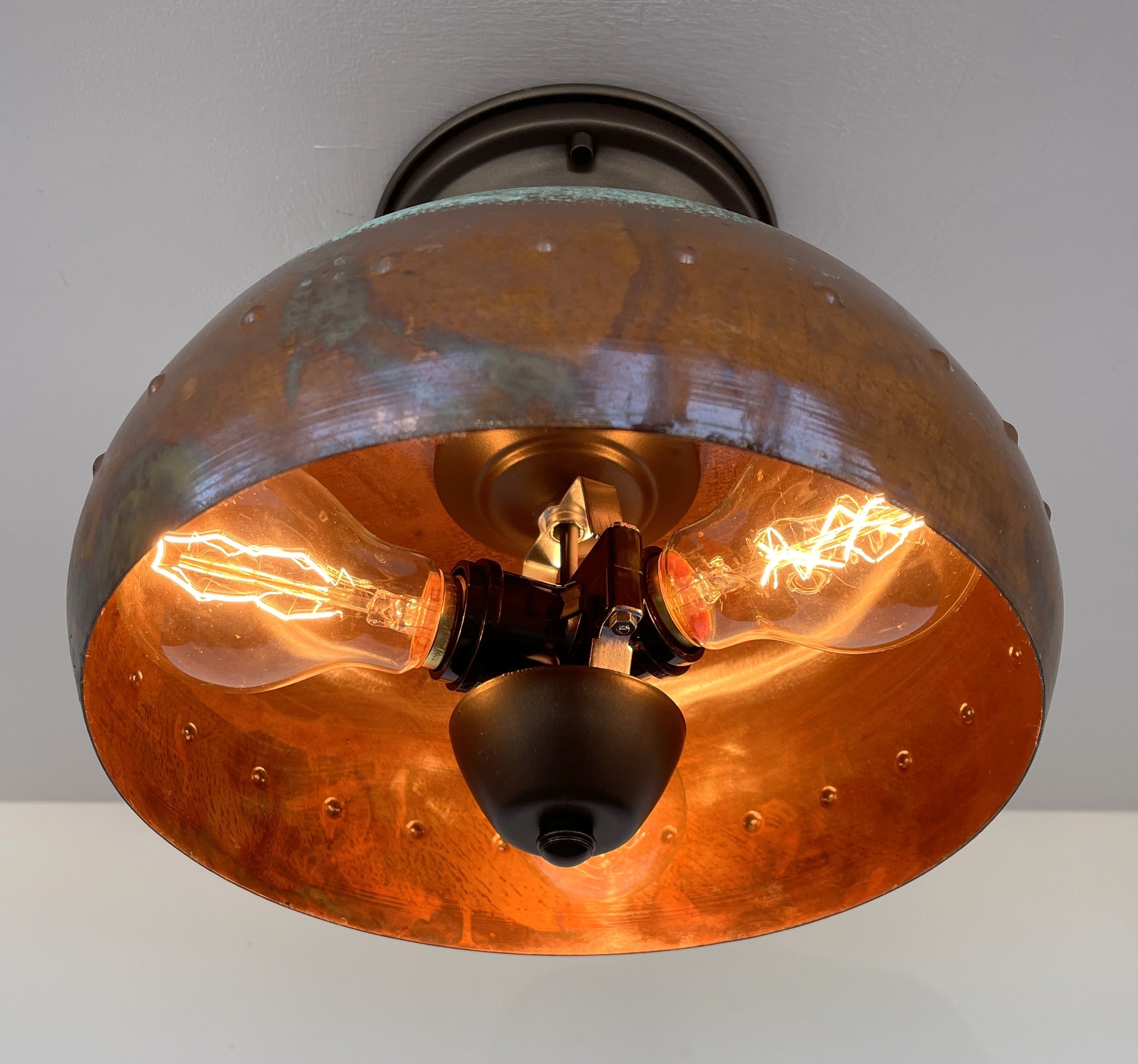 Copper Farmhouse Ceiling Light | 10" Wide