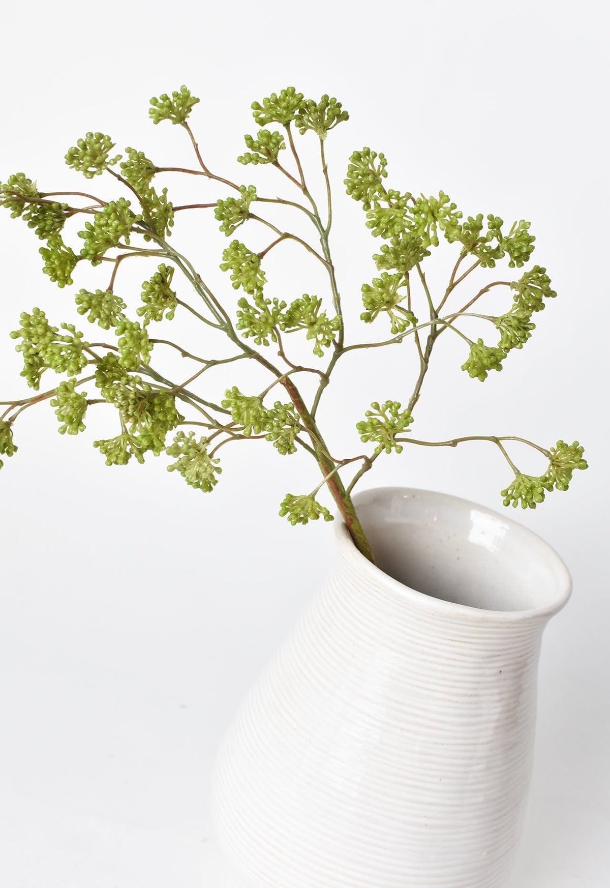 16" Faux Soft Green Sedum Berry Stem
