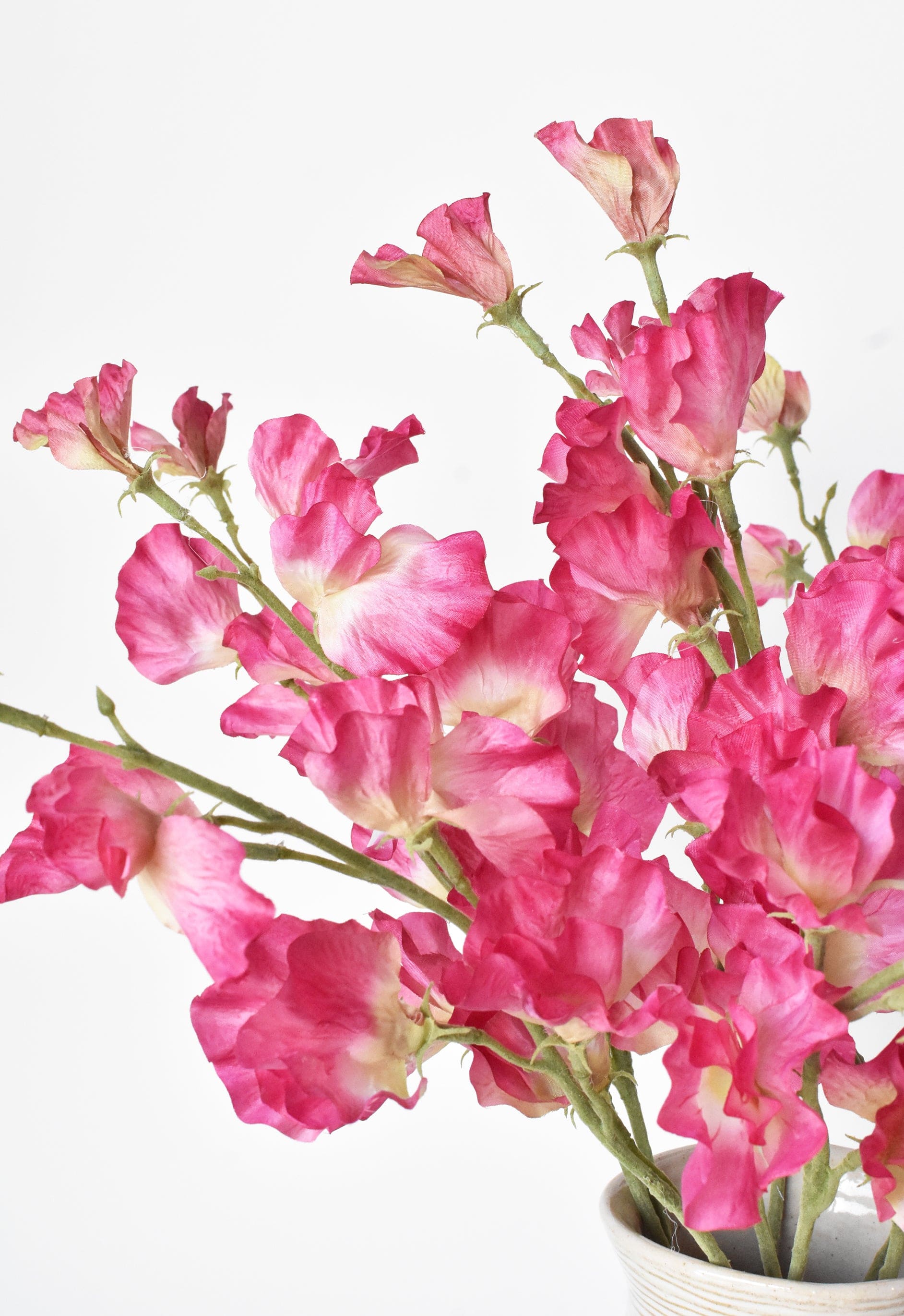 22" Faux Fuchsia Sweet Pea Stem