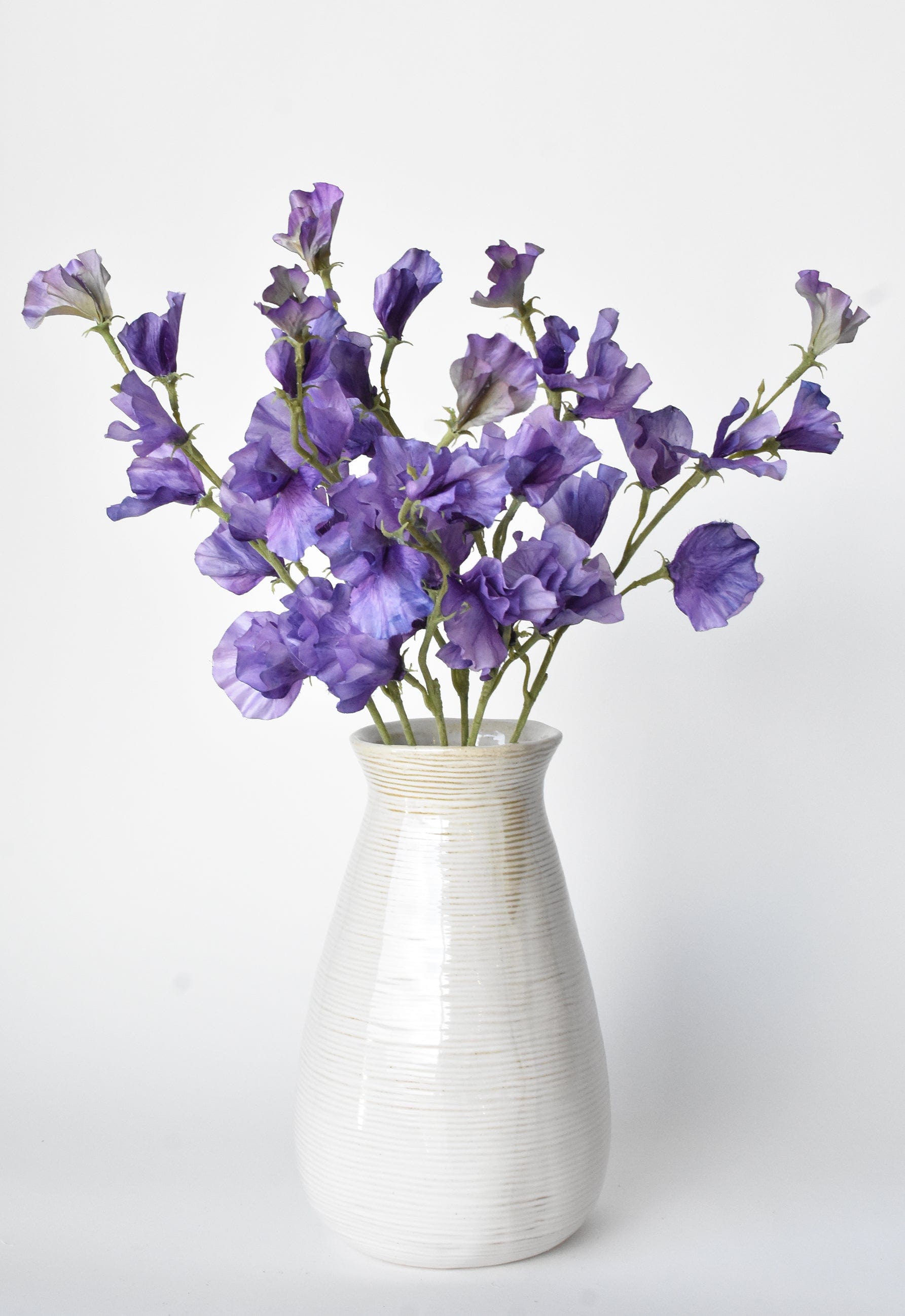 22" Faux Purple Sweet Pea Stem