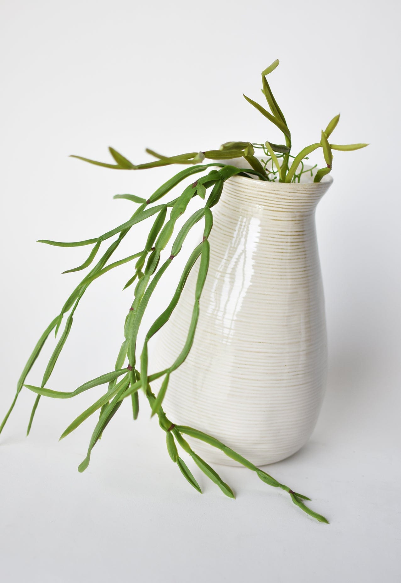 23" Faux Hanging Pencil Cactus Succulent Bush