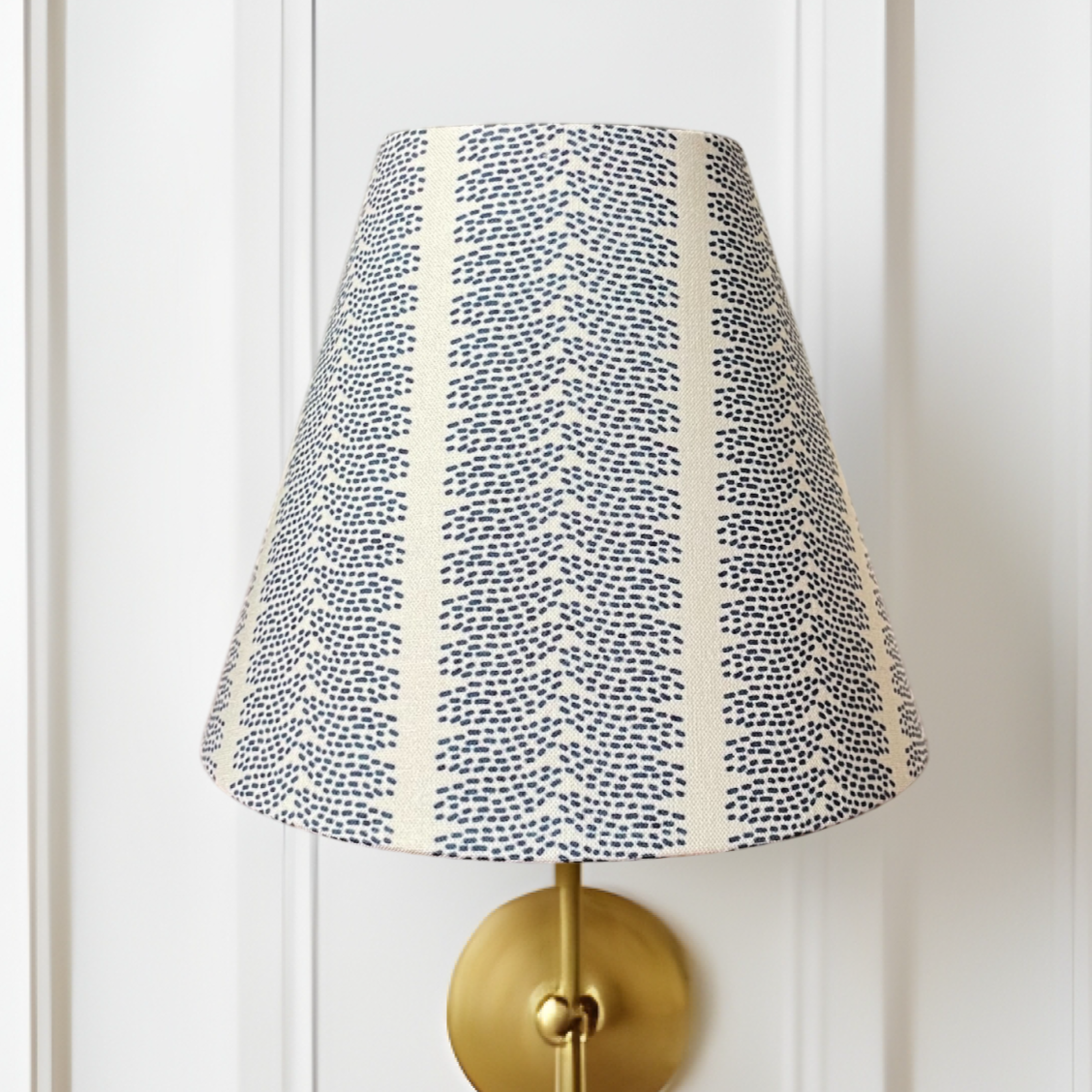 Blue Striped Sconce Shade in Dottie