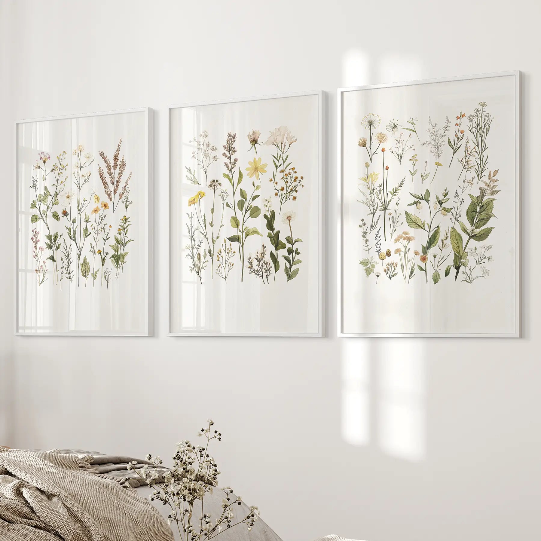 Minimalist Wild Plants. Botanical Poster Art Decor