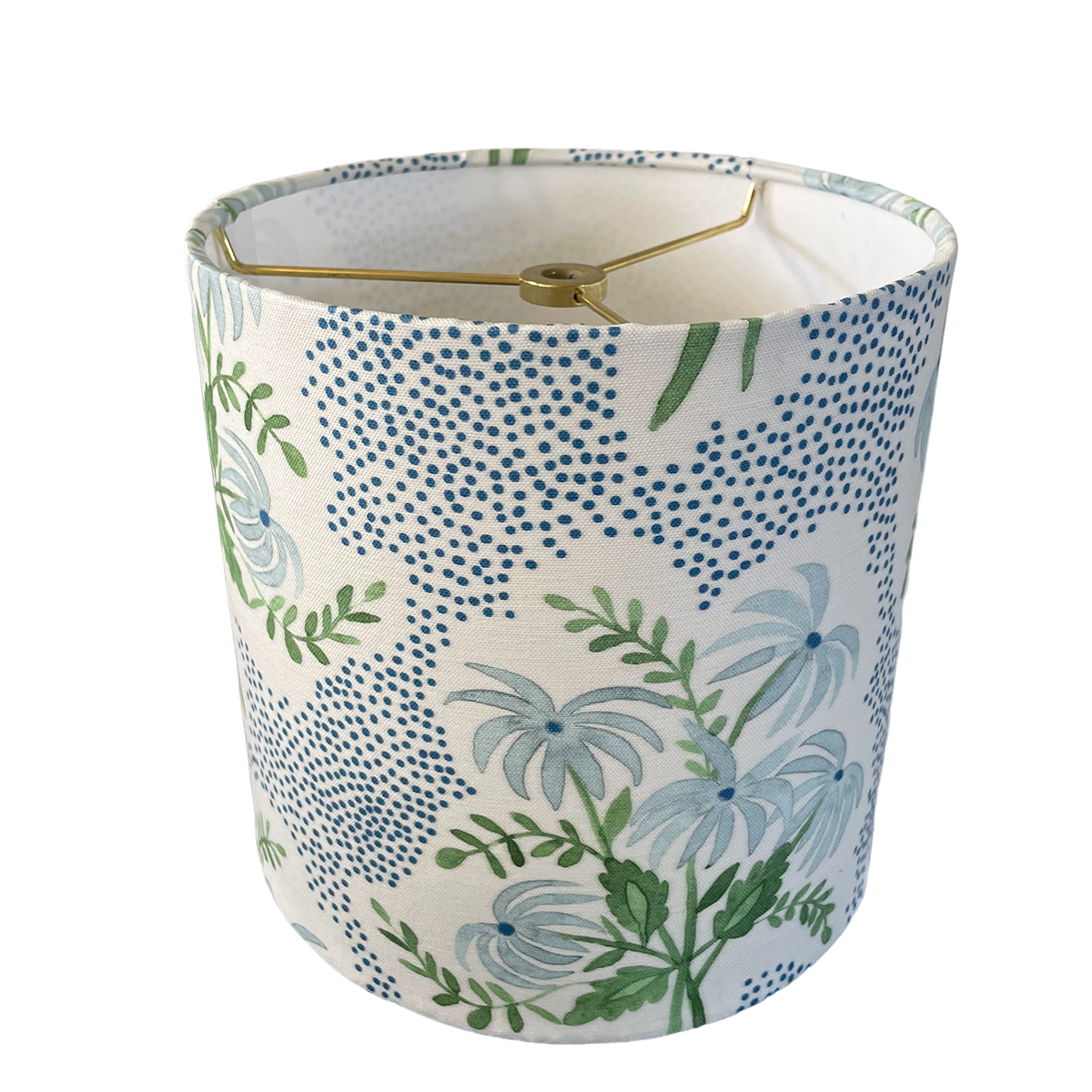 Blue Floral Lampshade in Pearl&