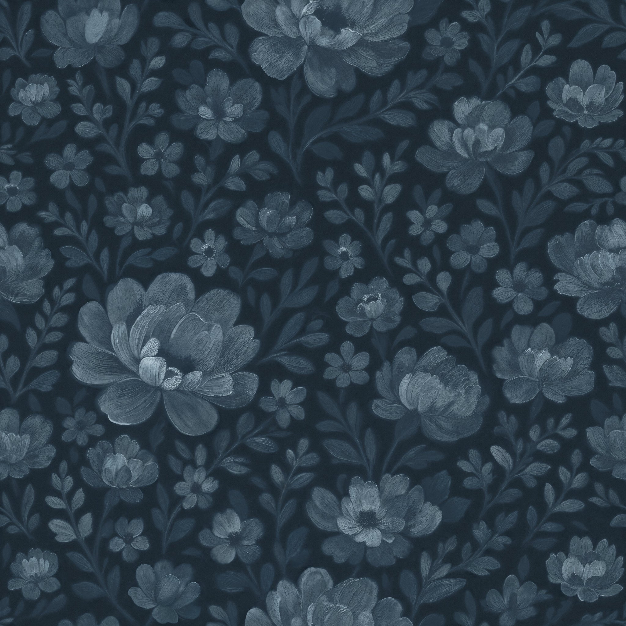 Floriola (Blue) Wallpaper