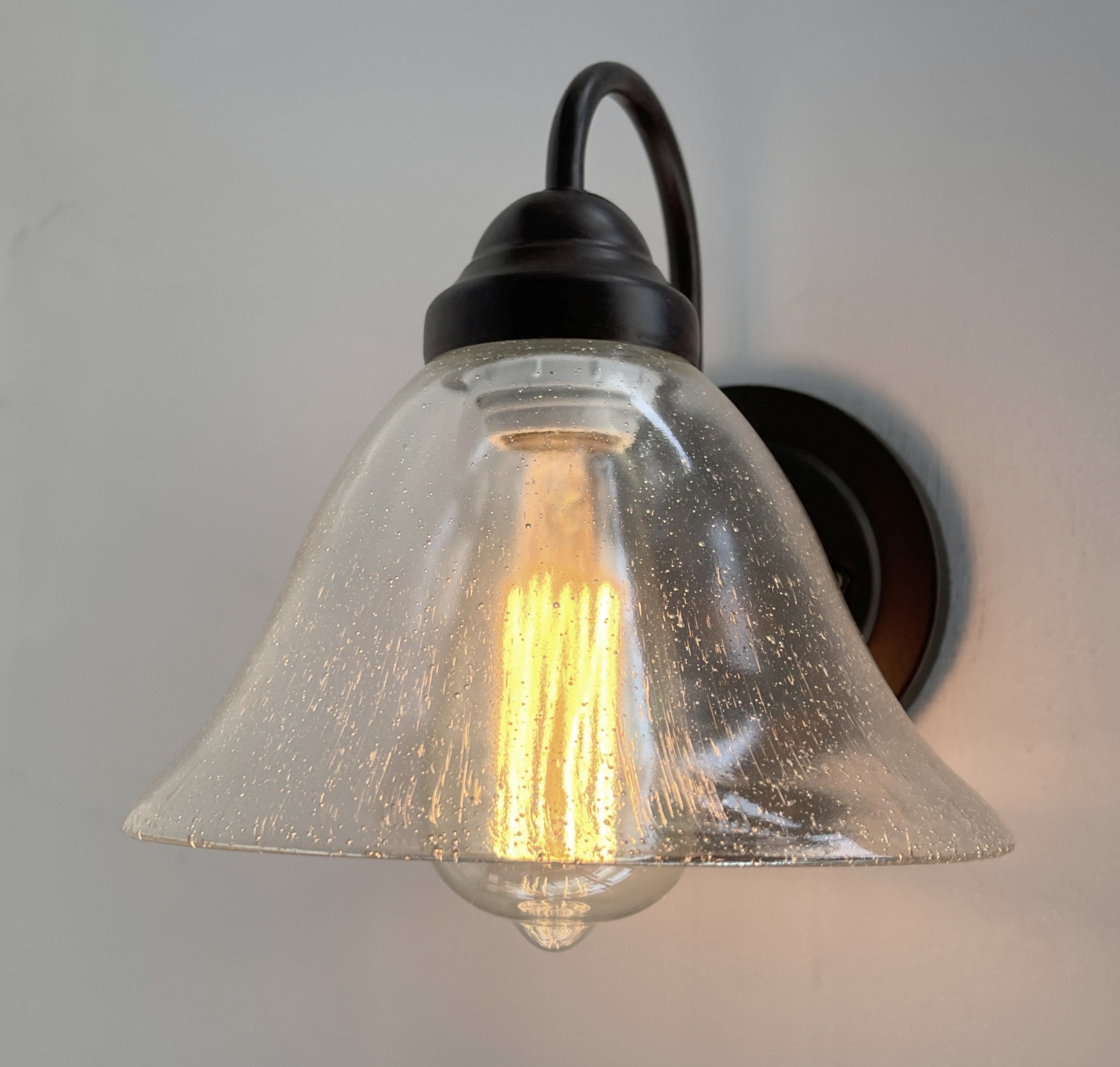 HEAVY SEEDED Antique Glass 1960&