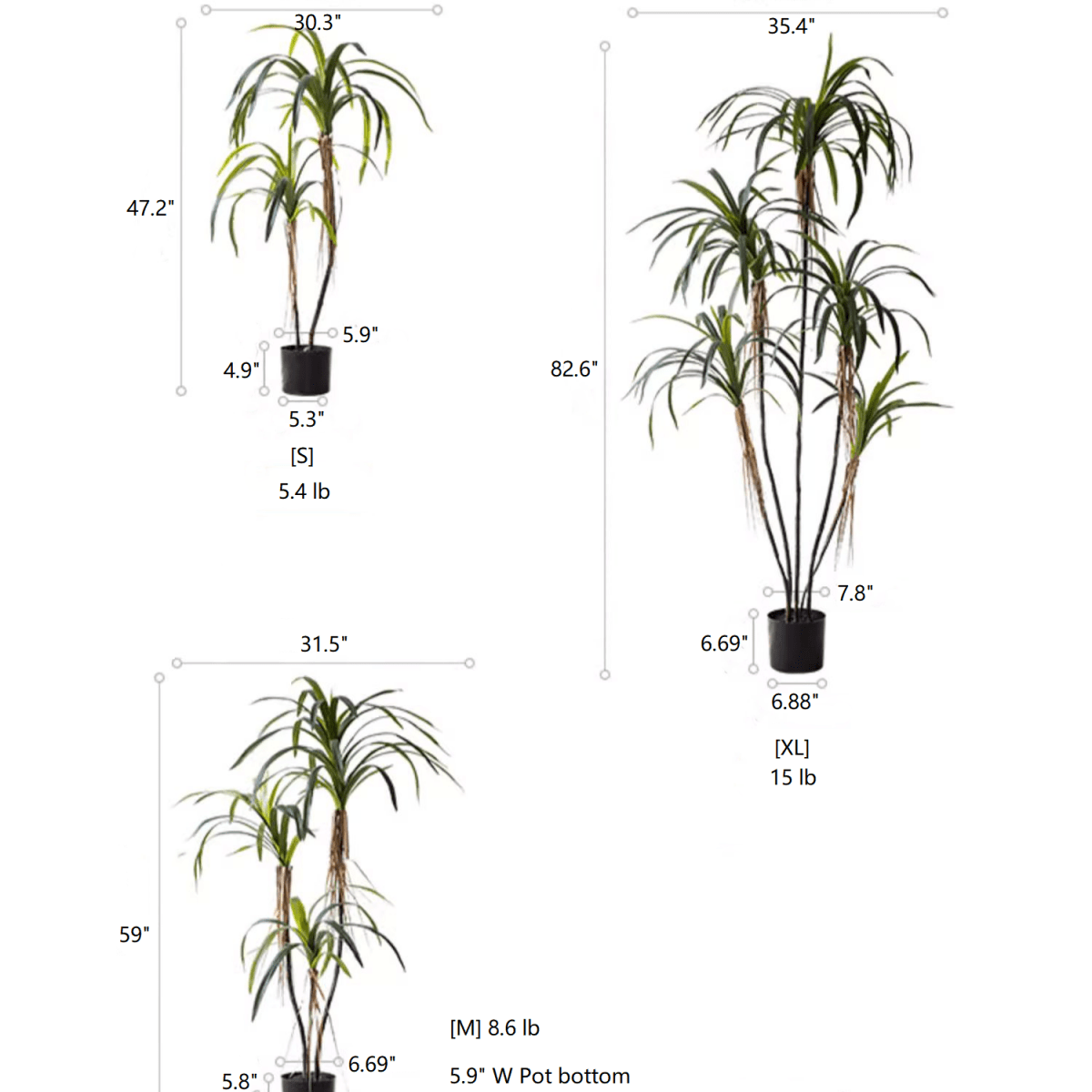 Artificial Dracaena Tree