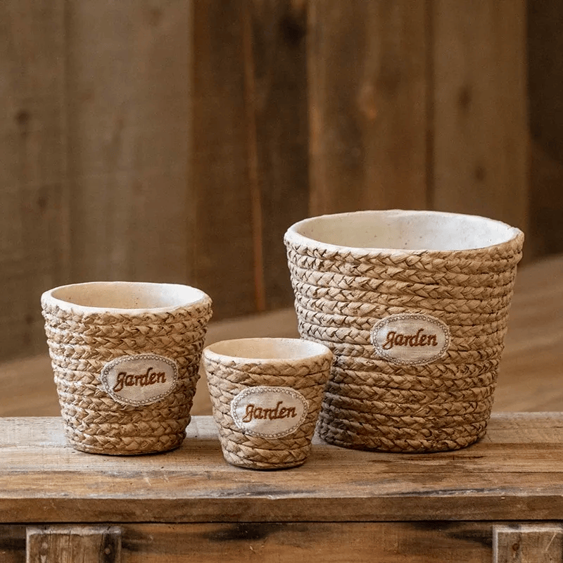 Garden Basket Cement Planter
