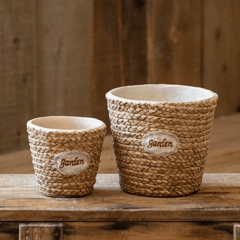 Garden Basket Cement Planter