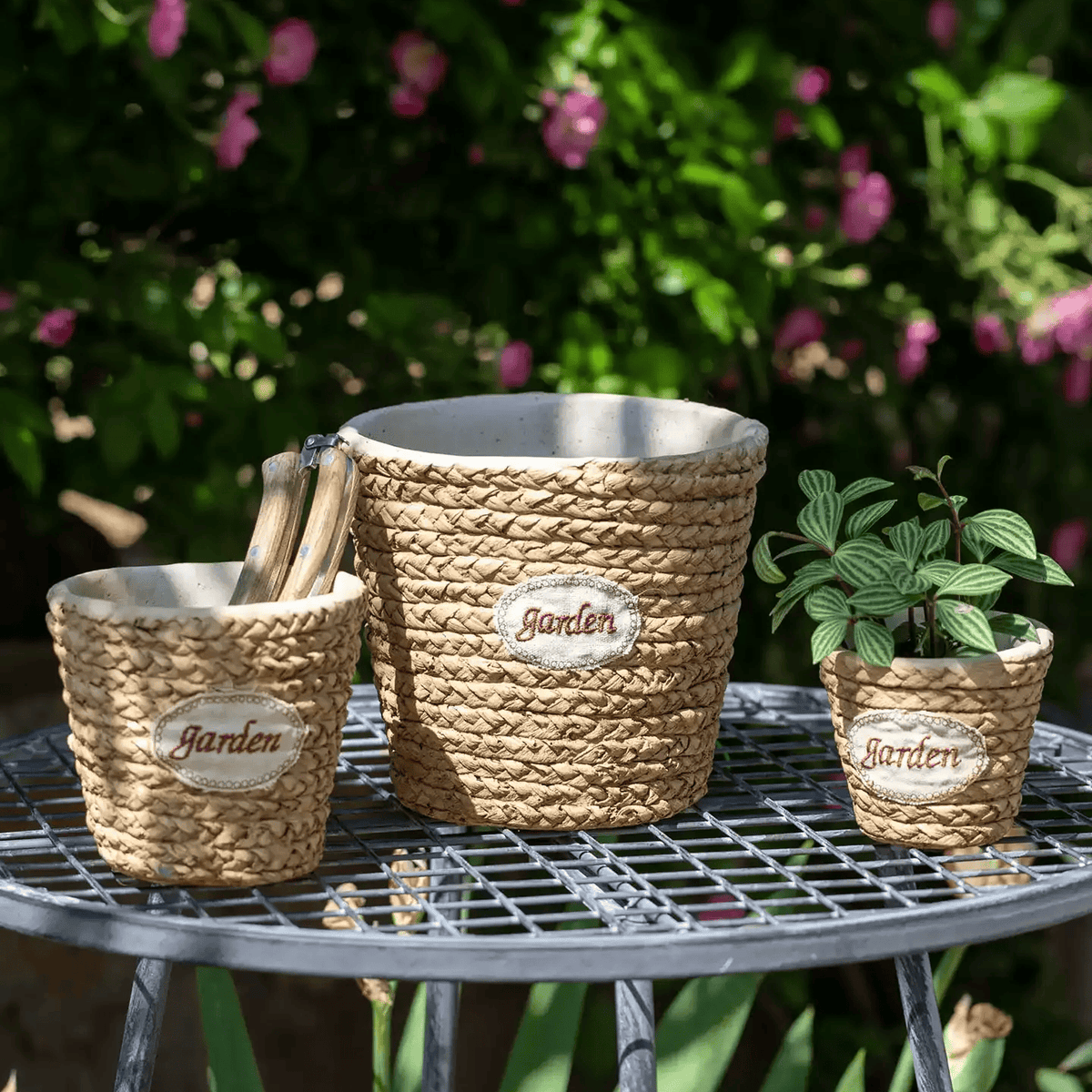 Garden Basket Cement Planter