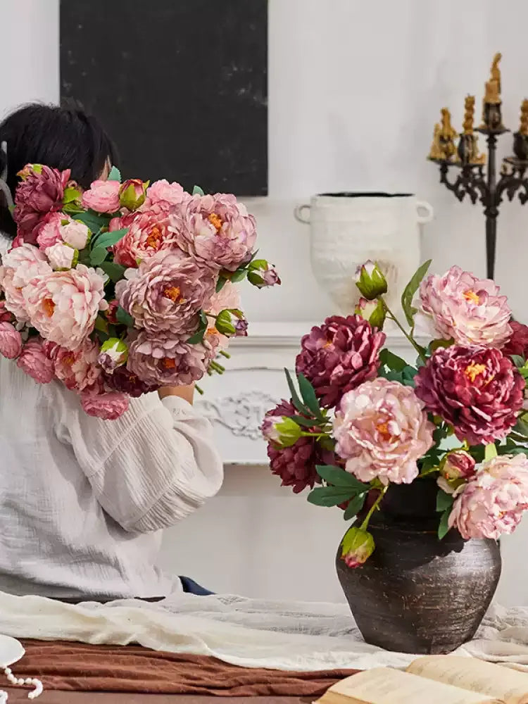 Vintage Peony Stem – 26"