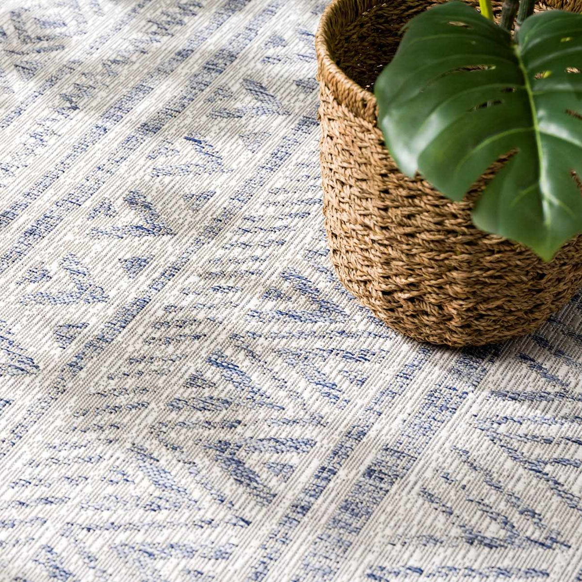 Novato Gray All Over Pattern Performance Outdoor Rug - Clearance