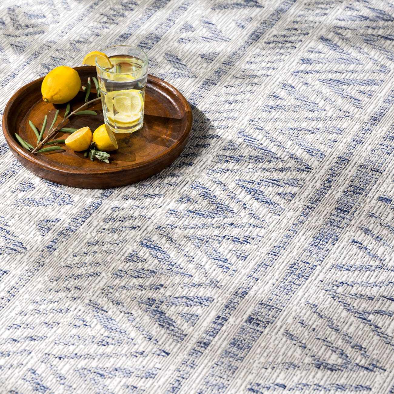 Novato Gray All Over Pattern Performance Outdoor Rug - Clearance