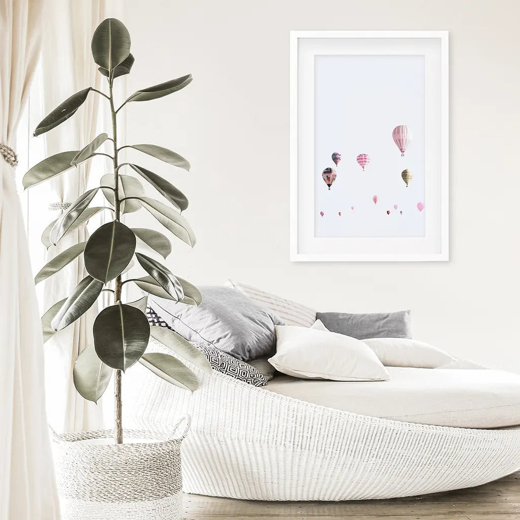 Pink Air Balloons Print. Kid&