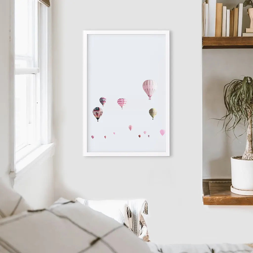 Pink Air Balloons Print. Kid&