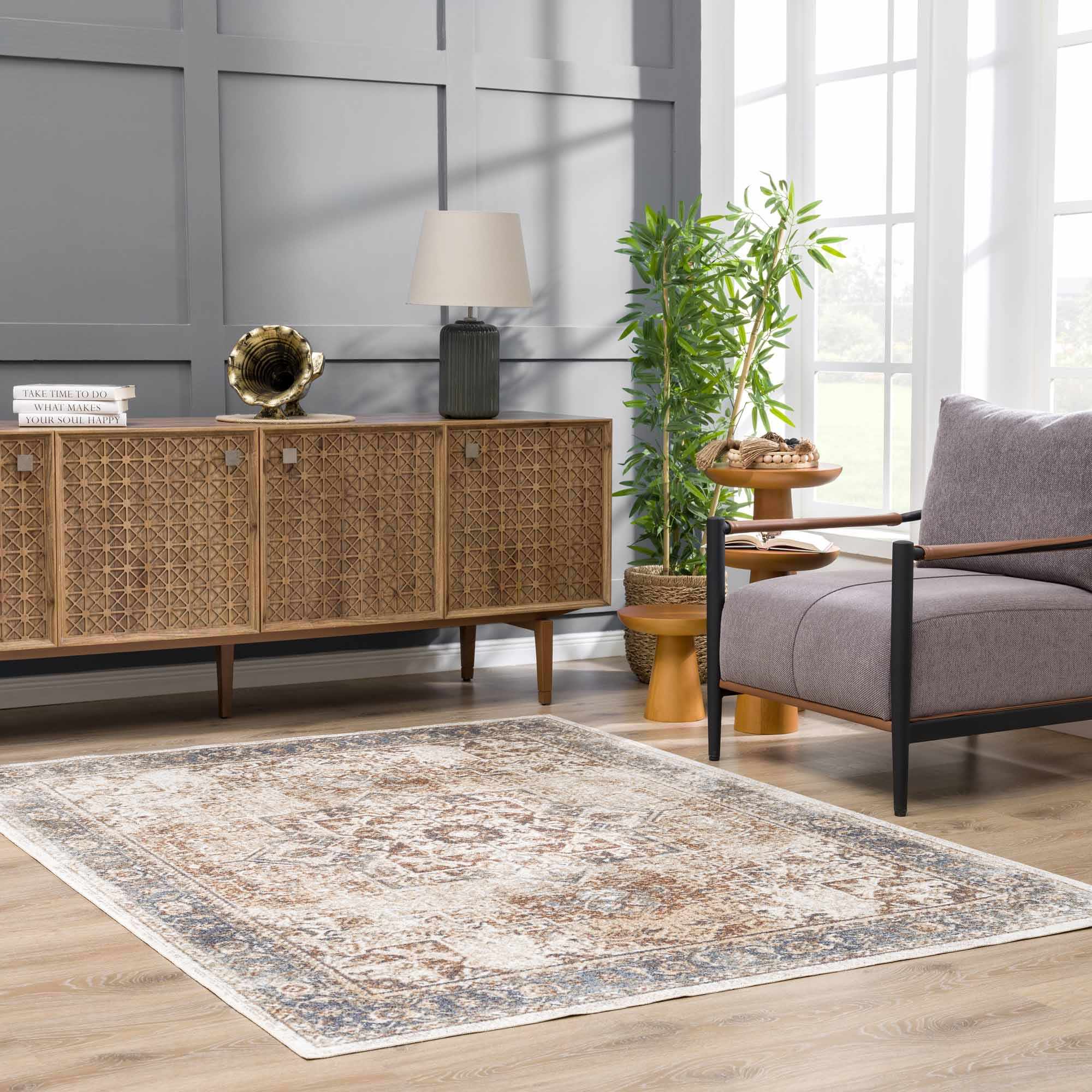 Heritage Style Flat Pile Washable Rug