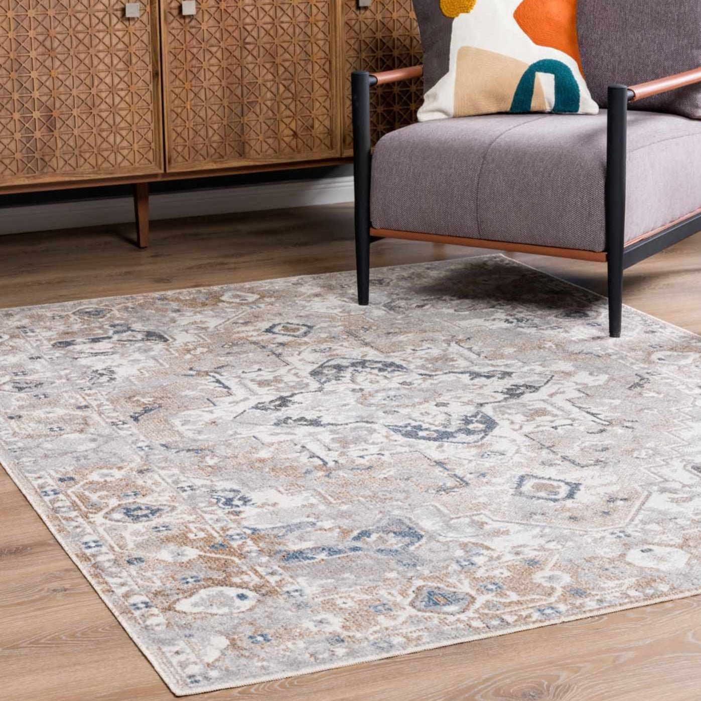 Dobry Flat Pile Washable Rug