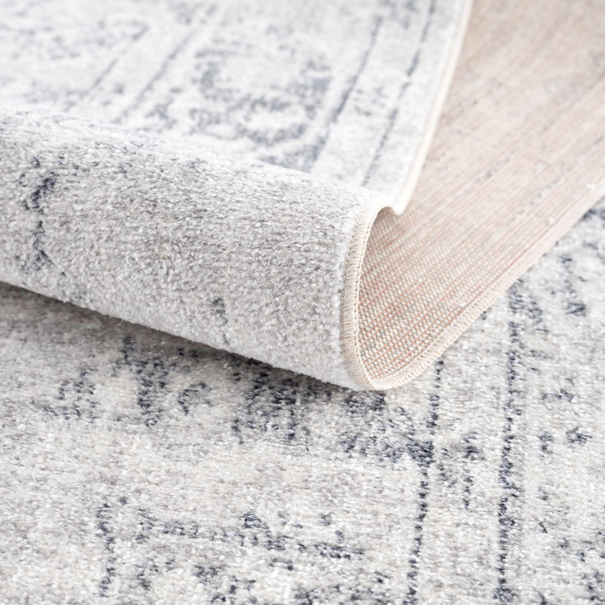 Akram Antrasit Flat Pile Washable Rug