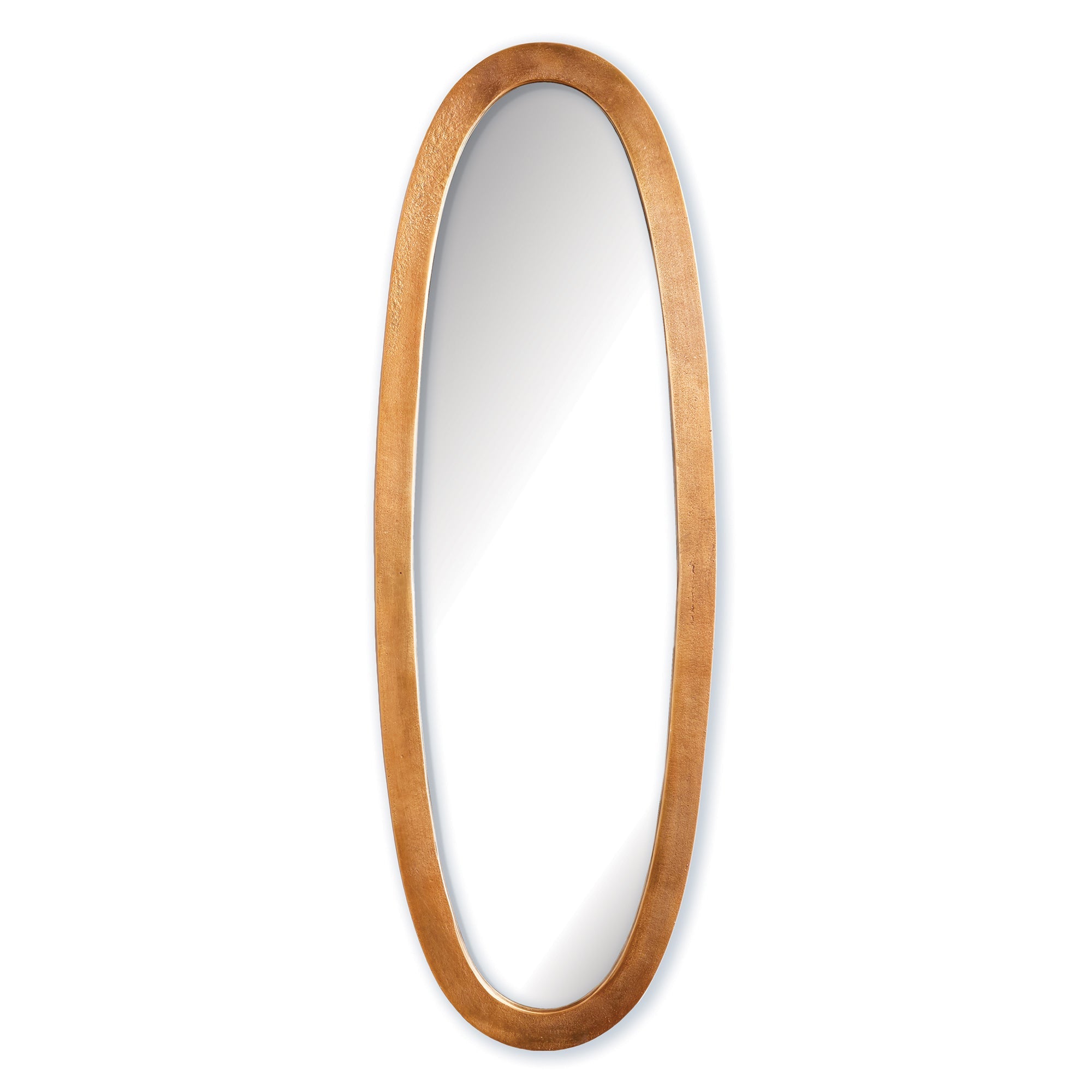 Lamelle Oval Mirror- Antique Brass