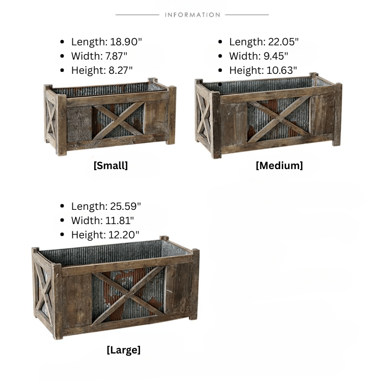 Weathered Garden Storage Planter