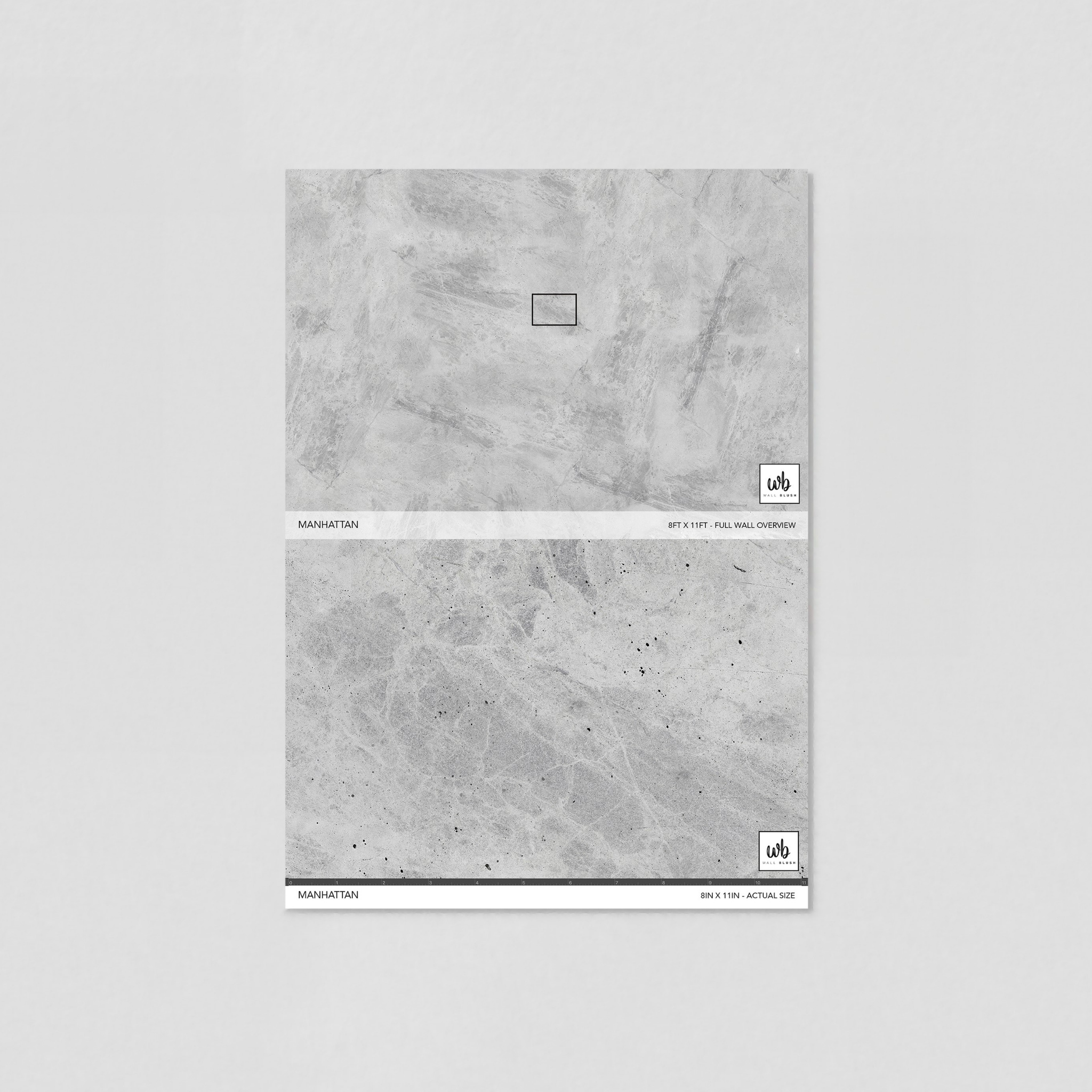 Manhattan - Concrete Wallpaper - 8 FT H X 12.5 FT W LUXE