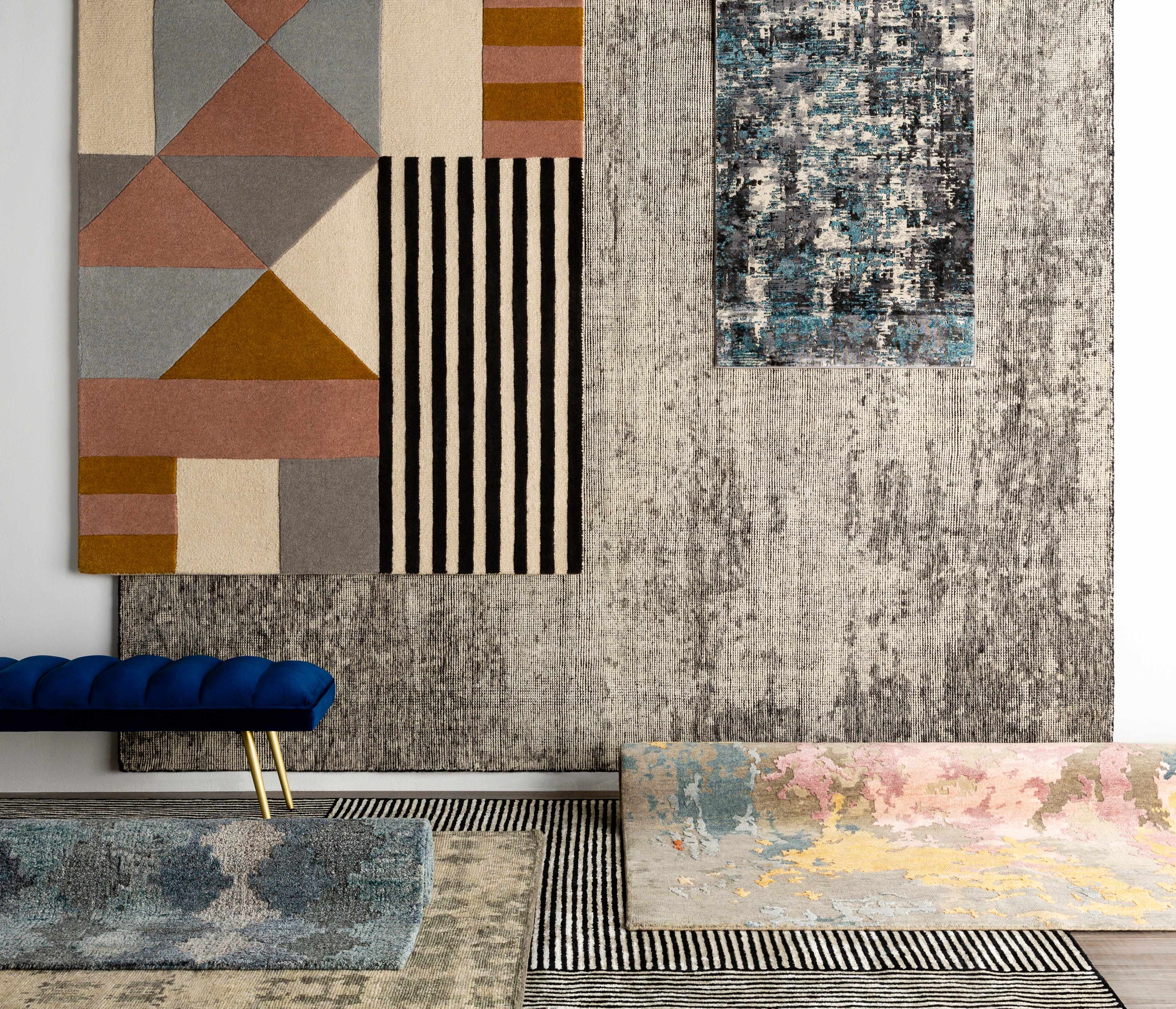 Hale Gray&Slate Diamonds Wool&Viscose Rug - Clearance