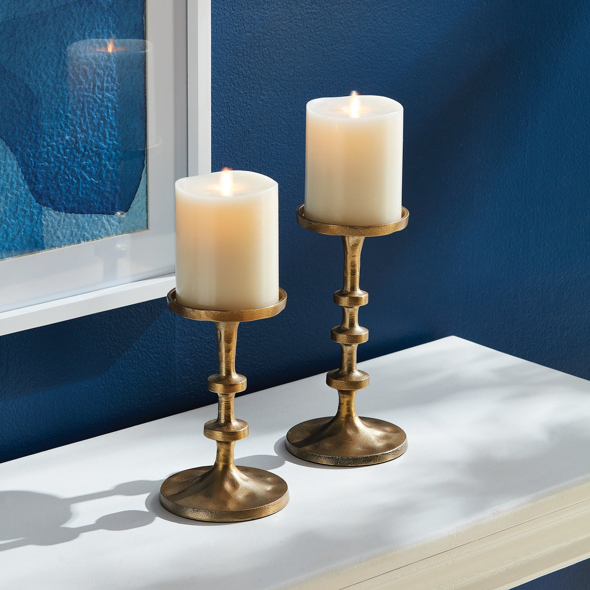 ABACUS PETITE CANDLE STANDS, SET OF 2