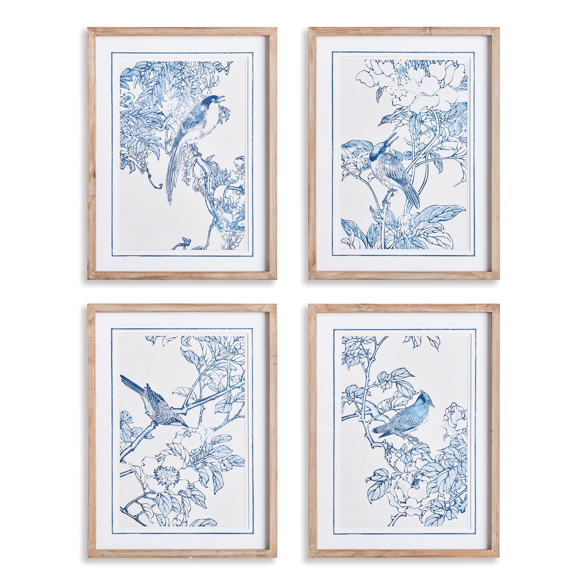 Monochromatic Bird Study, Set of 4