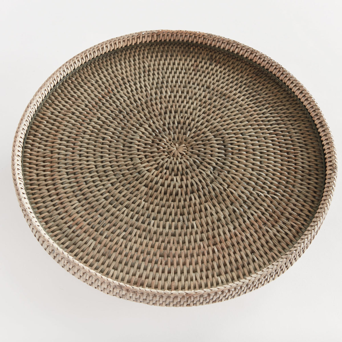 BURMA RATTAN SERVING STAND - Graywash