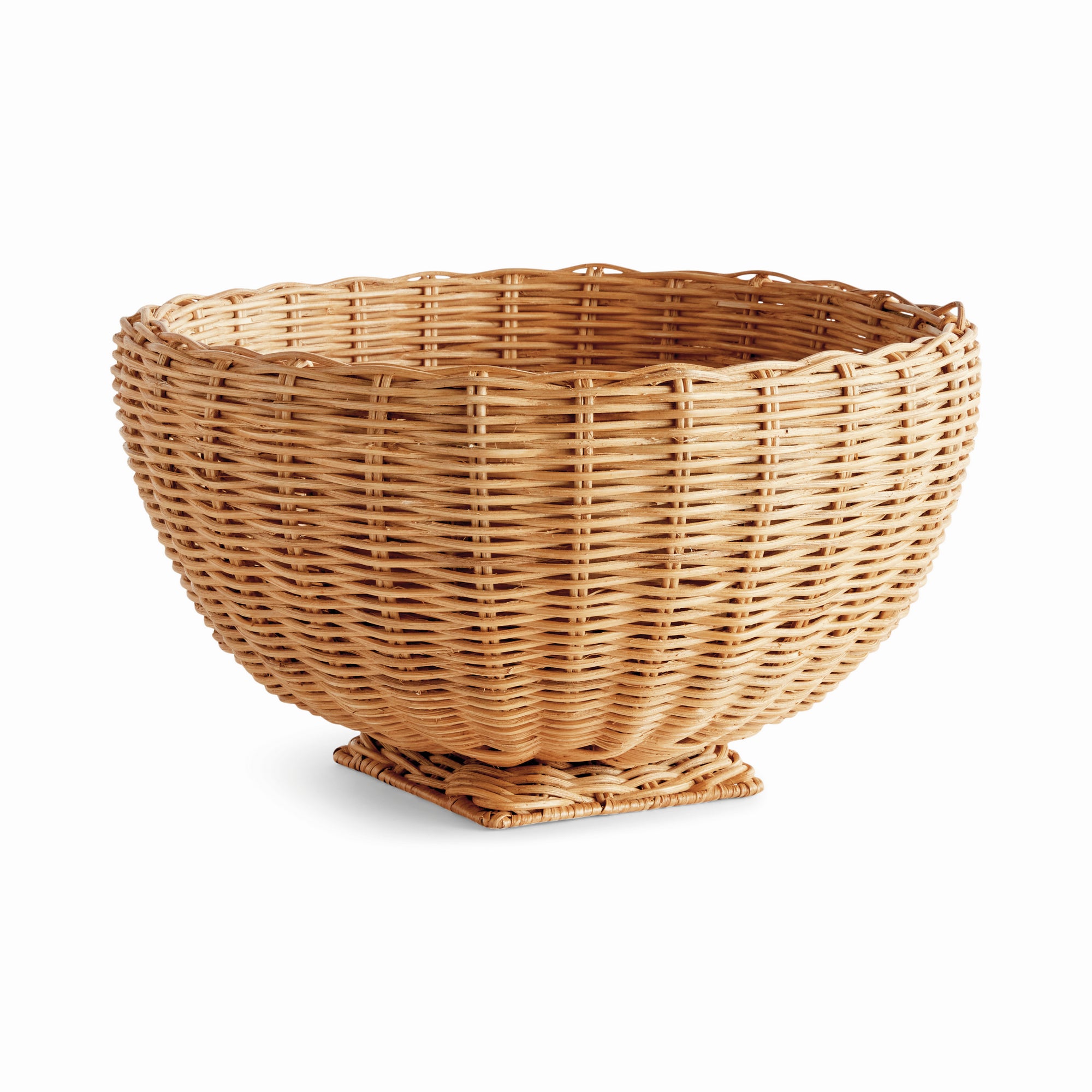 Charleston Rattan Footed Bowl Small - Tan