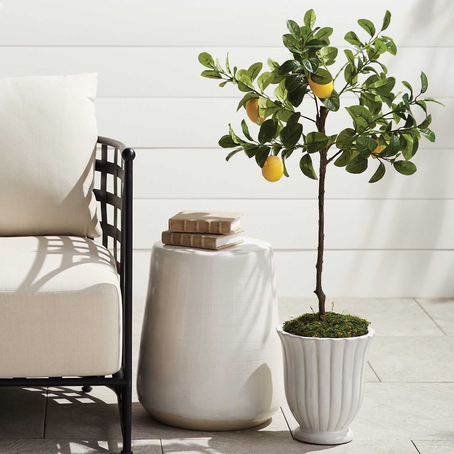 Faux Lemon Tree Drop-in 37"